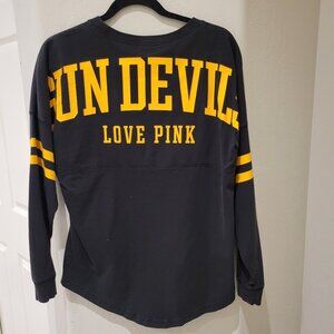 PINK ASU Sun Devils Varsity Long Sleeve Shirt  Size: S